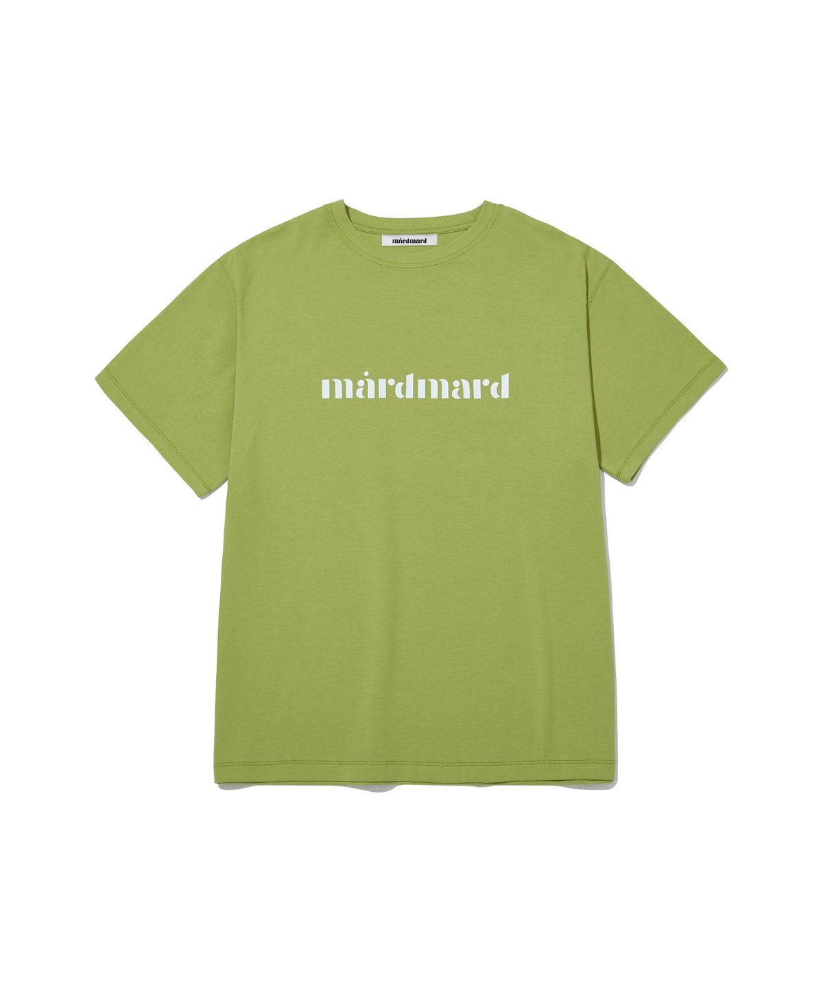 마드마드(MARDMARD) 에센셜 로고 티셔츠-그린