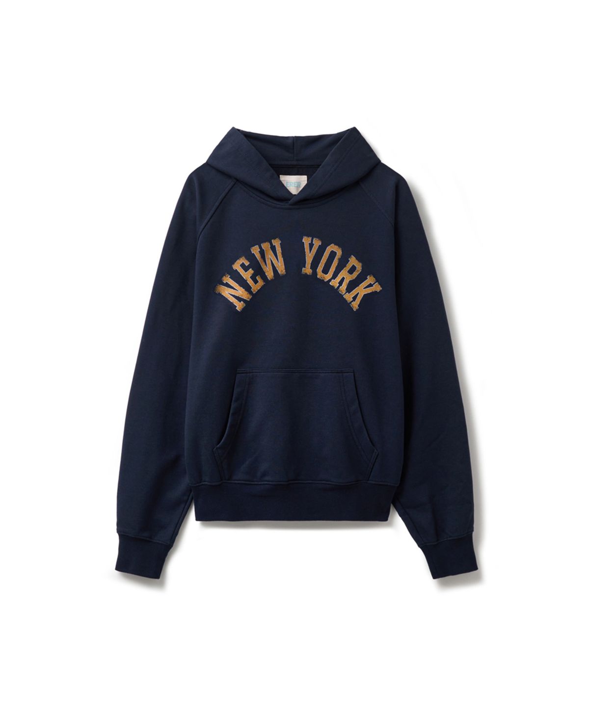 에르에르(ERER) Vintage Painted Raglan Hoodie Navy