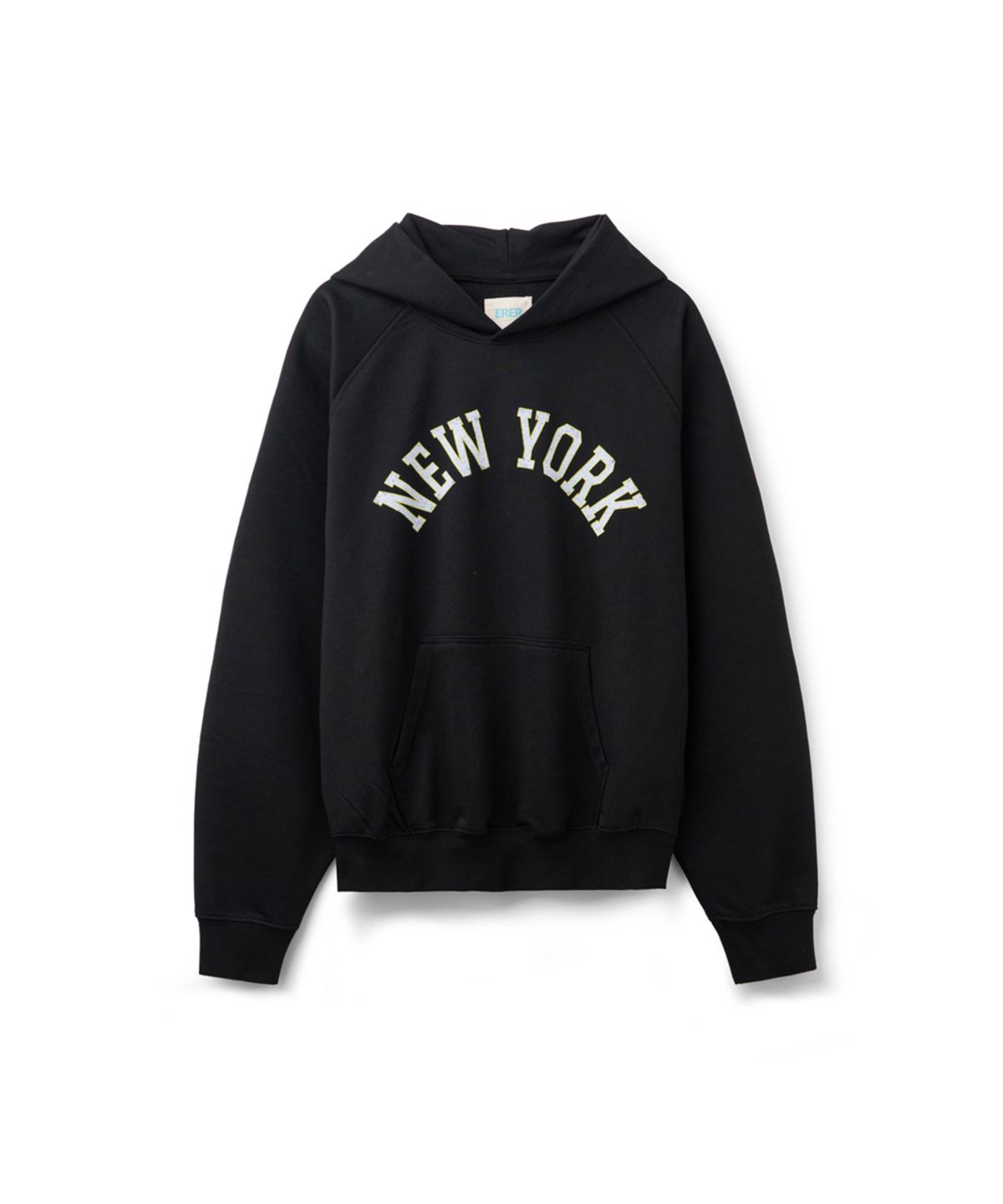 에르에르(ERER) Vintage Painted Raglan Hoodie Black