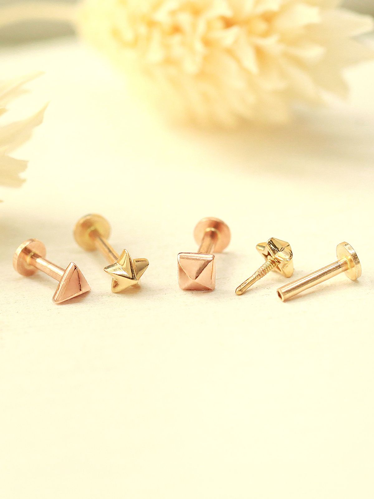 미니멀피어싱(MINIMALPIERCING) 14K 인터널 미니미 도형 라블렛 피어싱