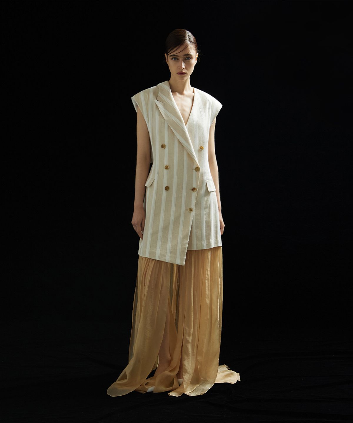 므아므(MMAM) Organza back slit dress