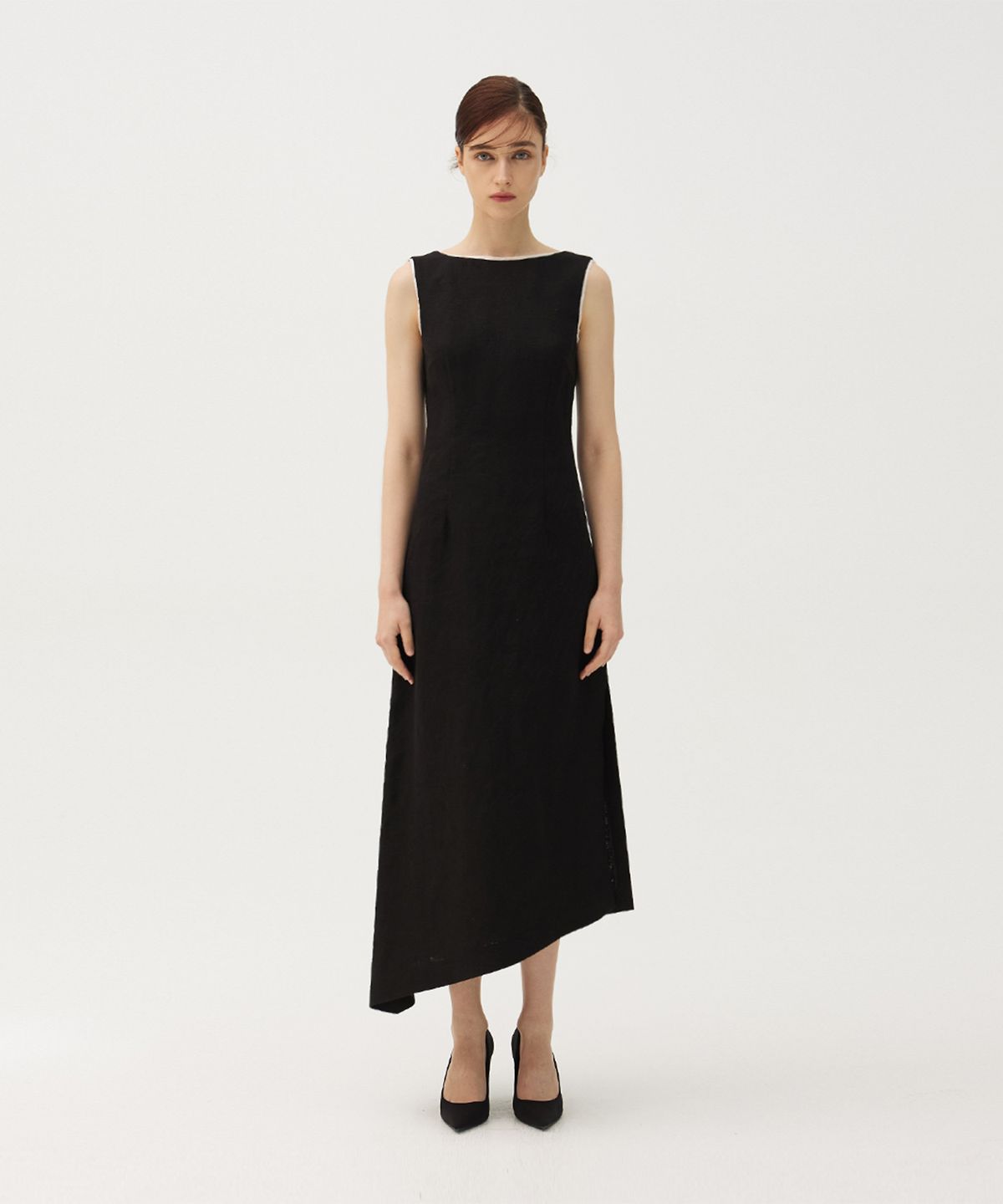 므아므(MMAM) Linen stitch unbalance dress