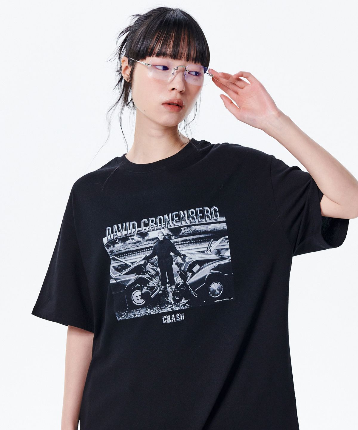 러닝하이(RUNNINGHIGH) 데이비드 크로넨버그 하프 슬리브 티 [블랙]