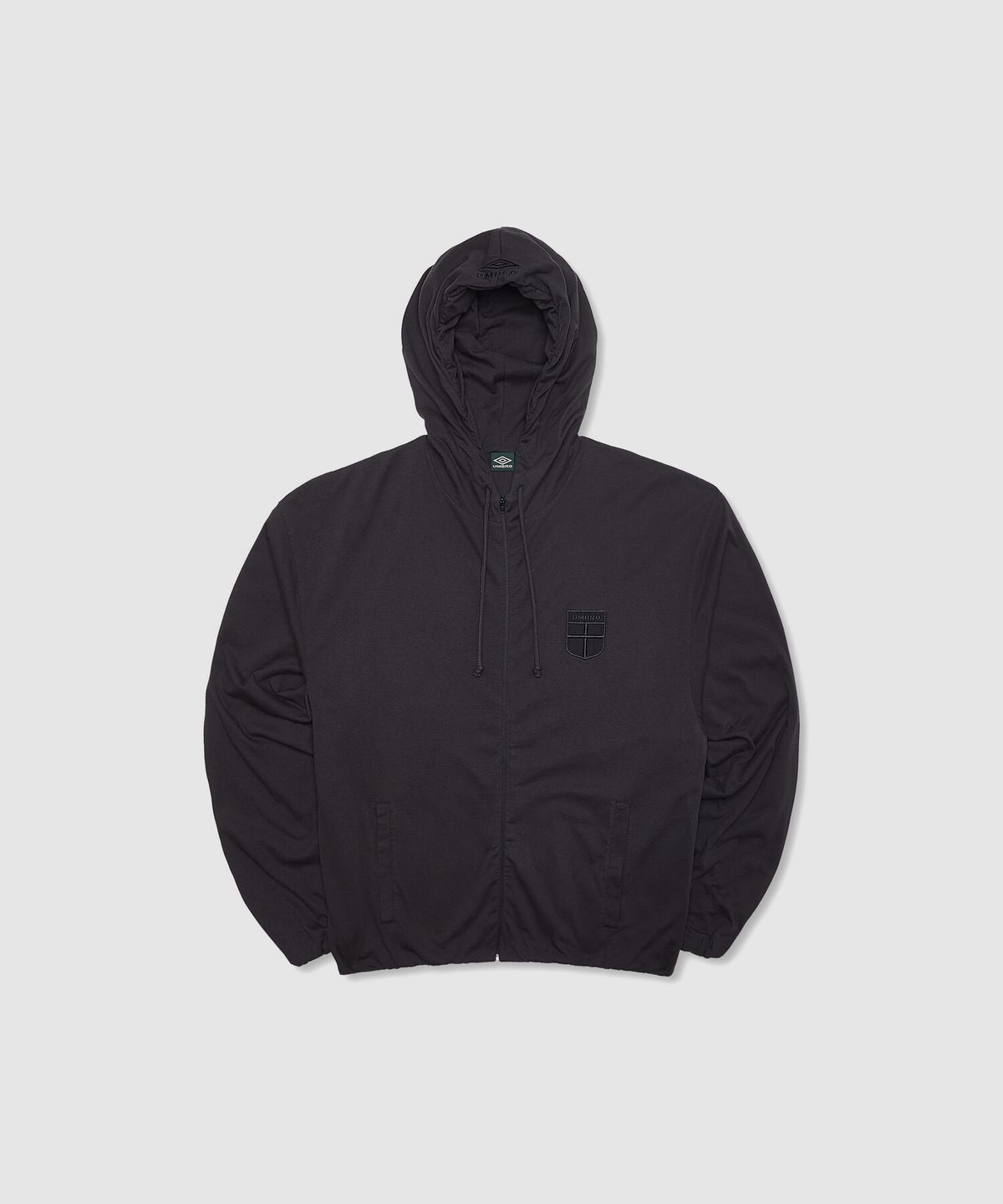 엄브로(UMBRO) [UMBRO X SLAM JAM] Crest Jersey 후드 자켓 블랙(UQ111CFT38)