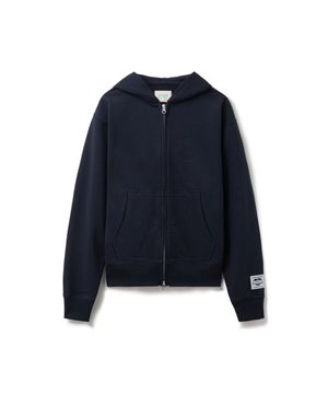 Vintage Label Zip-up Hoodie Navy