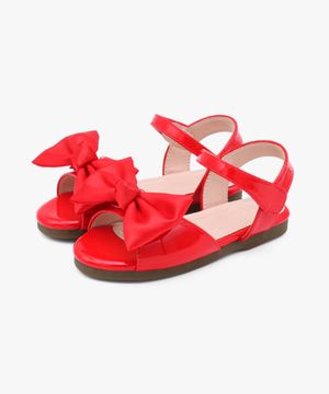 퍼프 에나멜 여아 샌들