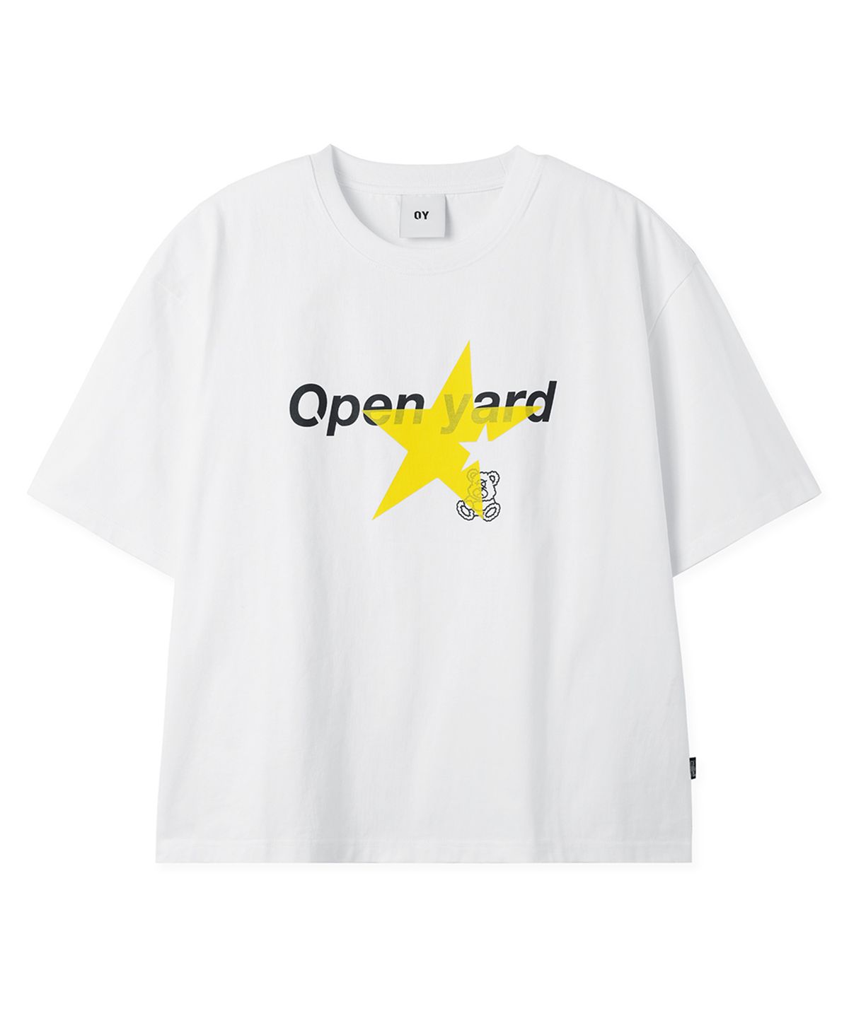 오픈야드(오와이)(OPENYARD(OY)) DOLLY STAR LOGO CROPPED TEE - WHITE