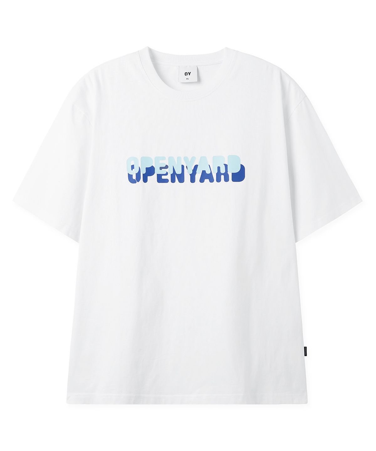오픈야드(오와이)(OPENYARD(OY)) OVERLAY LOGO TEE - WHITE