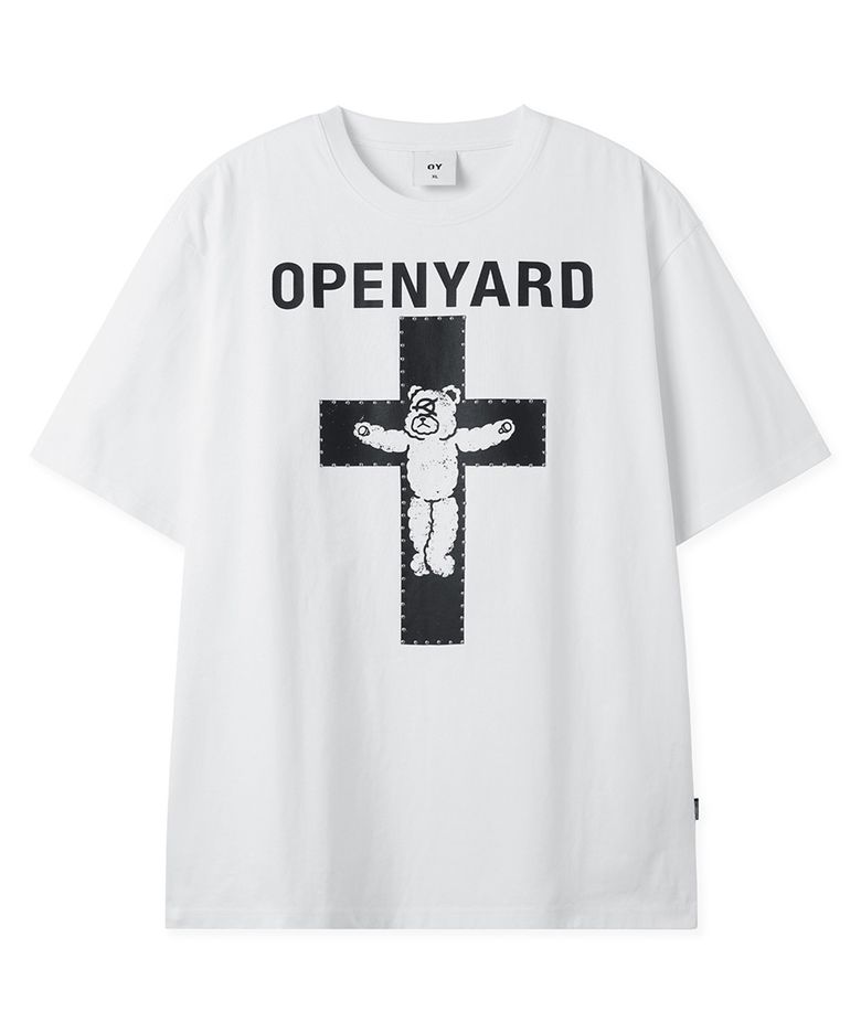 METAL CROSS ODOLLY TEE - WHITE