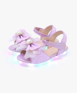 LED 라일락 코르사주 여아 샌들