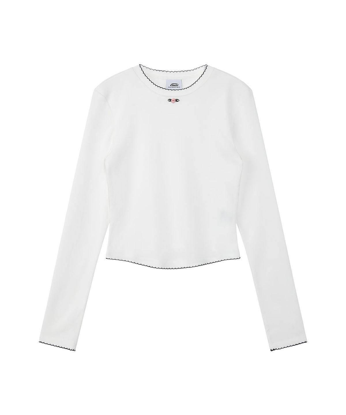 이미스(EMIS) (WOMENS) MINI CORSAGE SLEEVE TOP-WHITE
