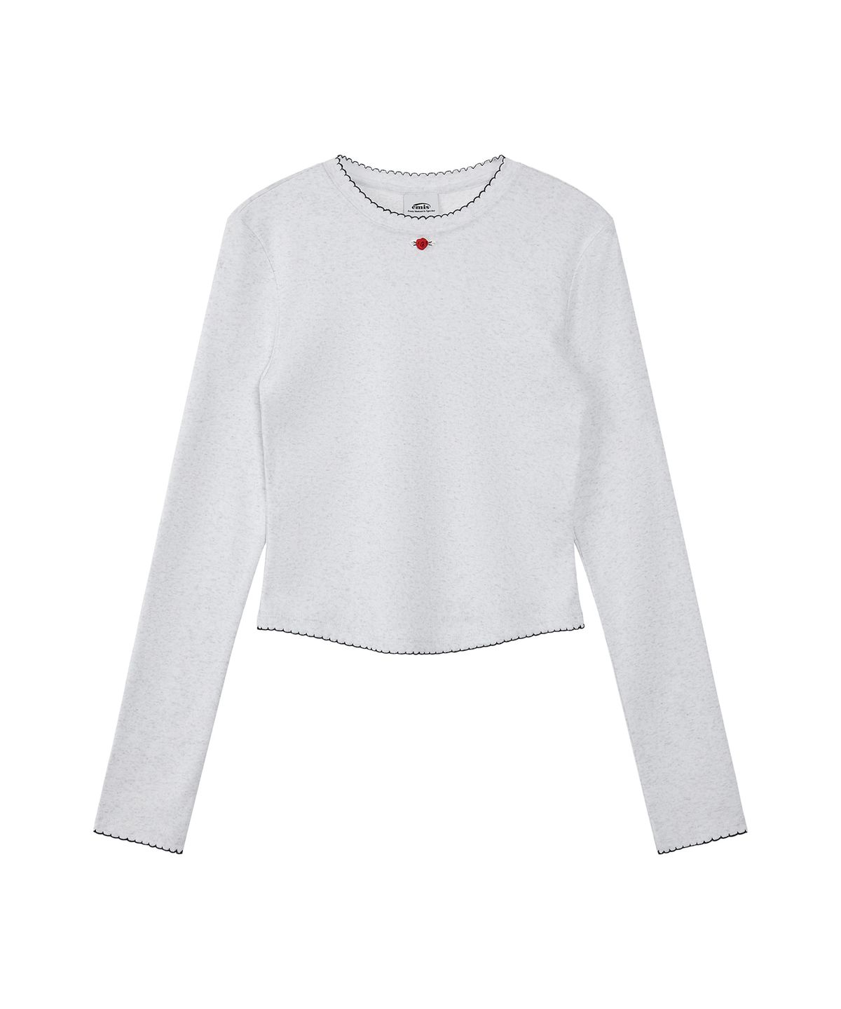 이미스(EMIS) (WOMENS) MINI CORSAGE SLEEVE TOP-LIGHT GRAY