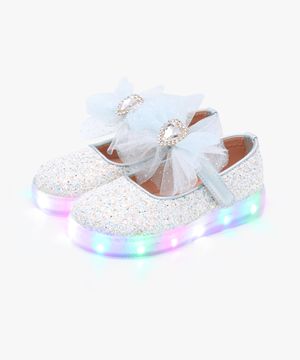 LED 엘사 플레이크 여아 슬립온