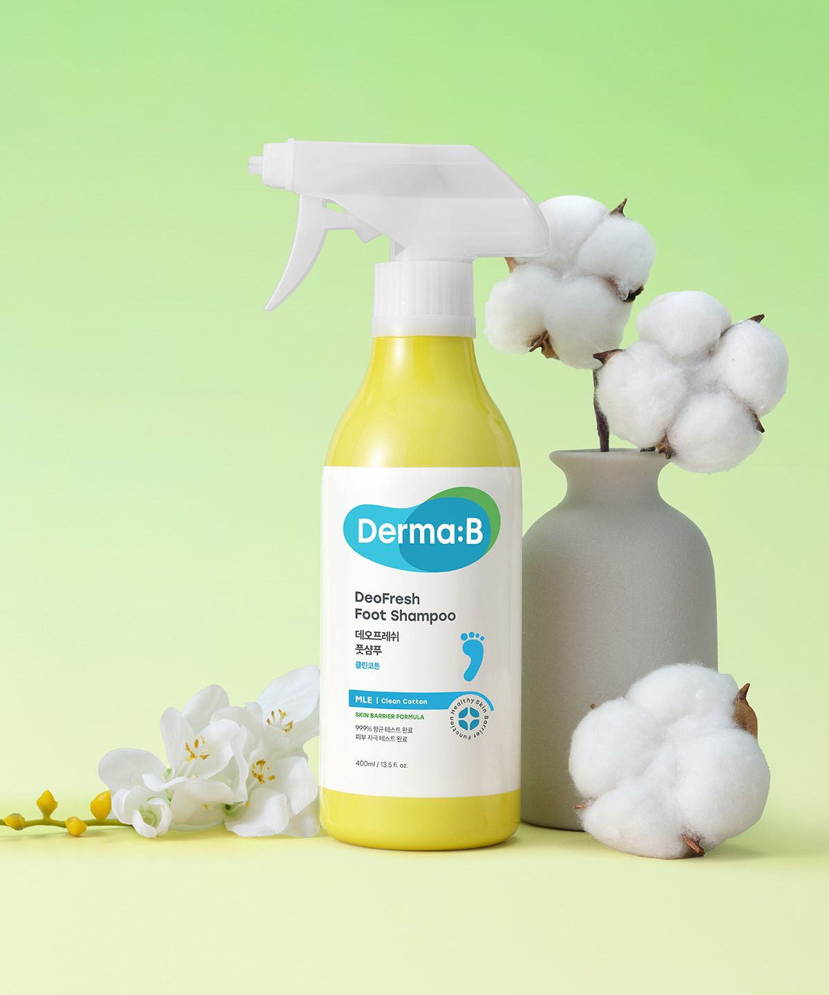 더마비(DERMAB) 데오프레쉬 풋 샴푸 클린코튼 400ML