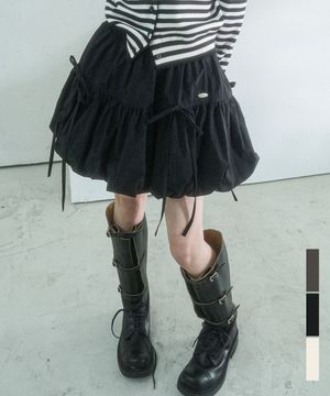 Aria Balloon Ribbon Mini Skirt - 3COL