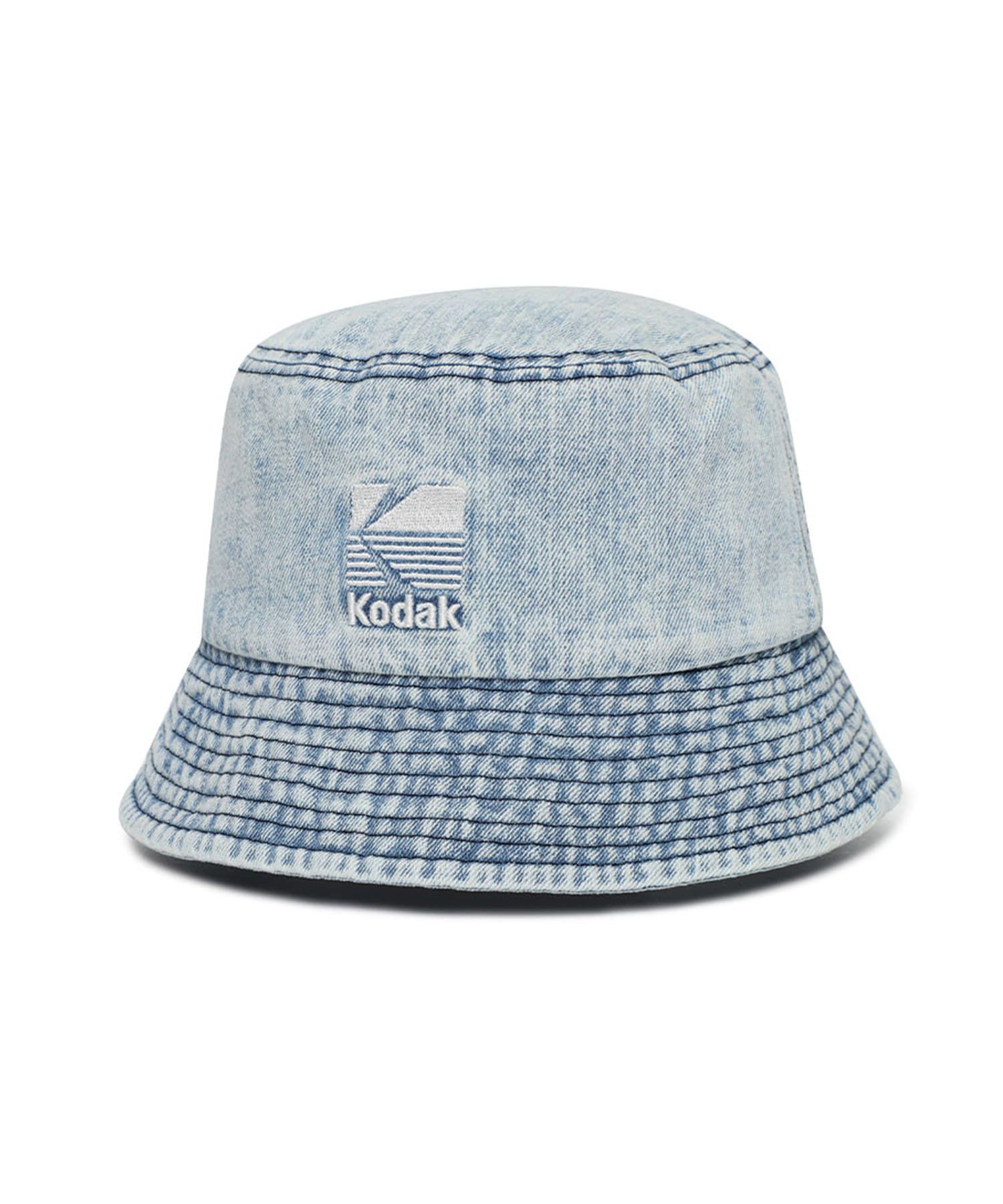MUSINSA KODAK Vintage Blue Washed Bucket Hat BLUE