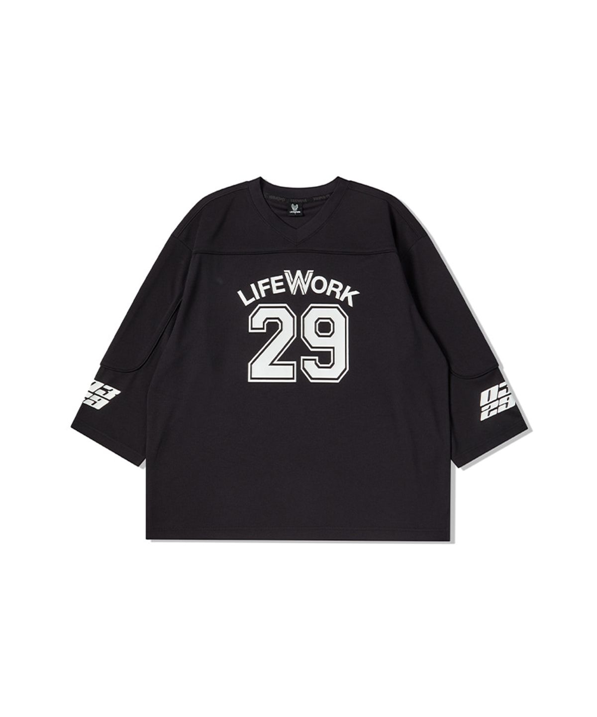 라이프워크(LIFEWORK) 넘버링 멀티로고 반팔 티셔츠