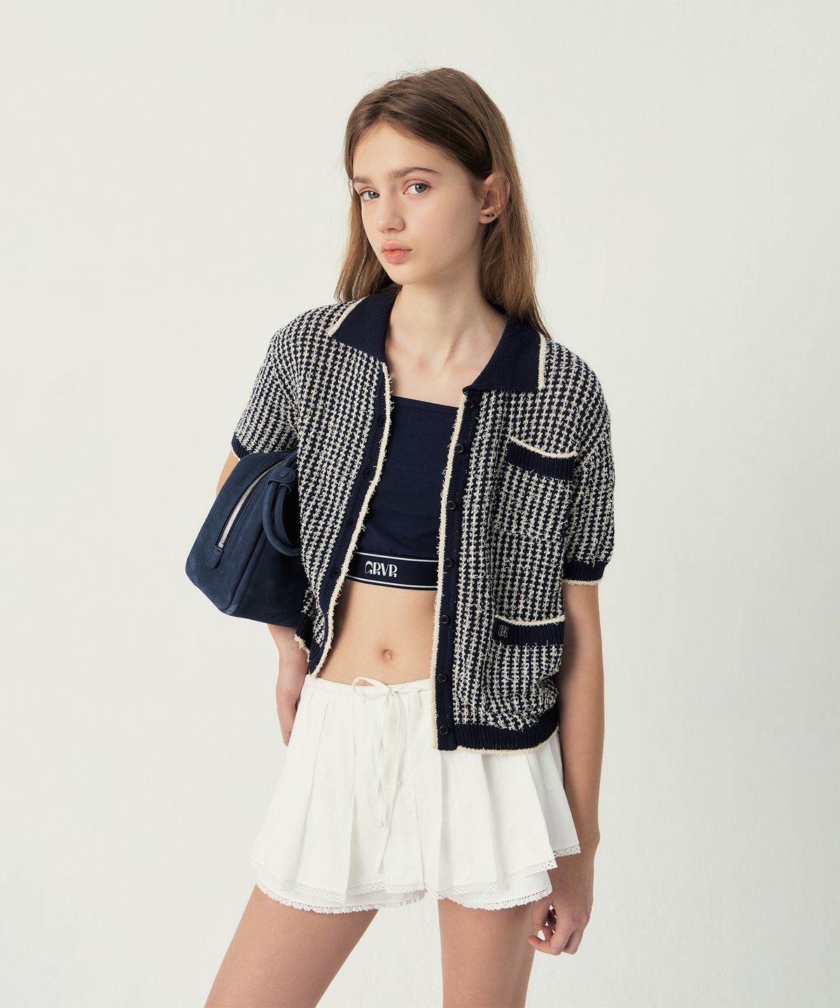 그로브(GROVE) PHOEBE CARDIGAN (NAVY)