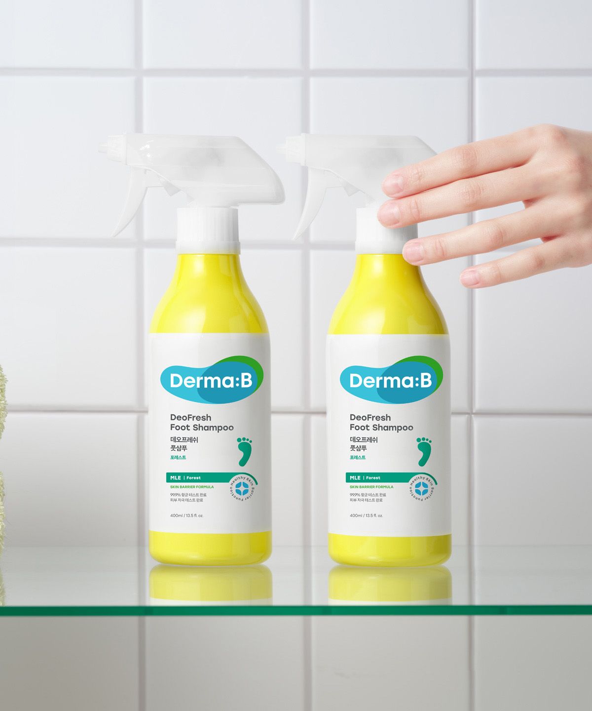 더마비(DERMAB) 데오프레쉬 풋 샴푸 포레스트 400ML X 2개