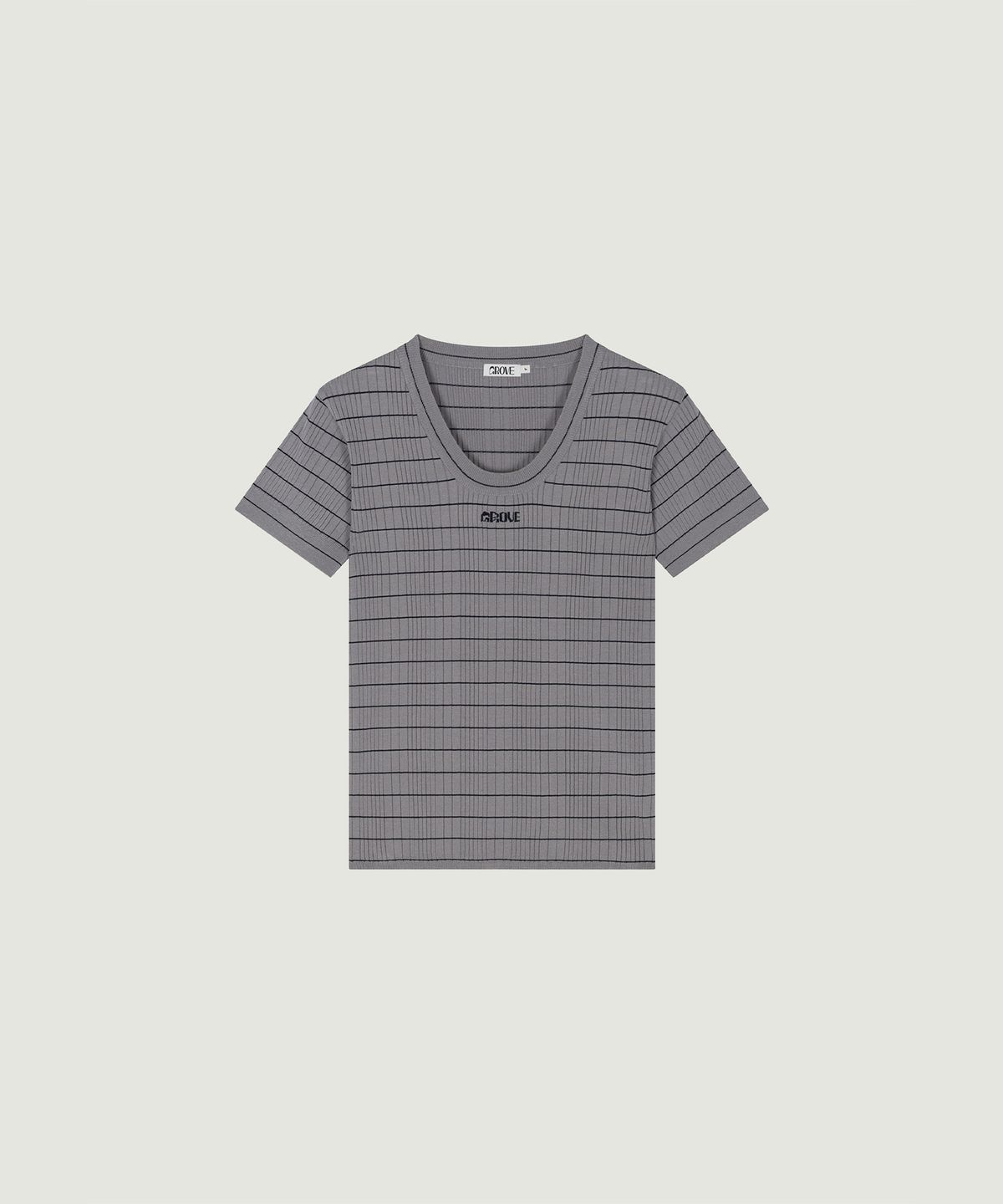 그로브(GROVE) BAILEY HALF SLEEVE KNIT (GREY)