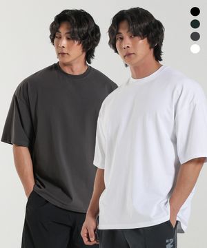 [2pack] 스탠다드 루즈핏 무지 티셔츠