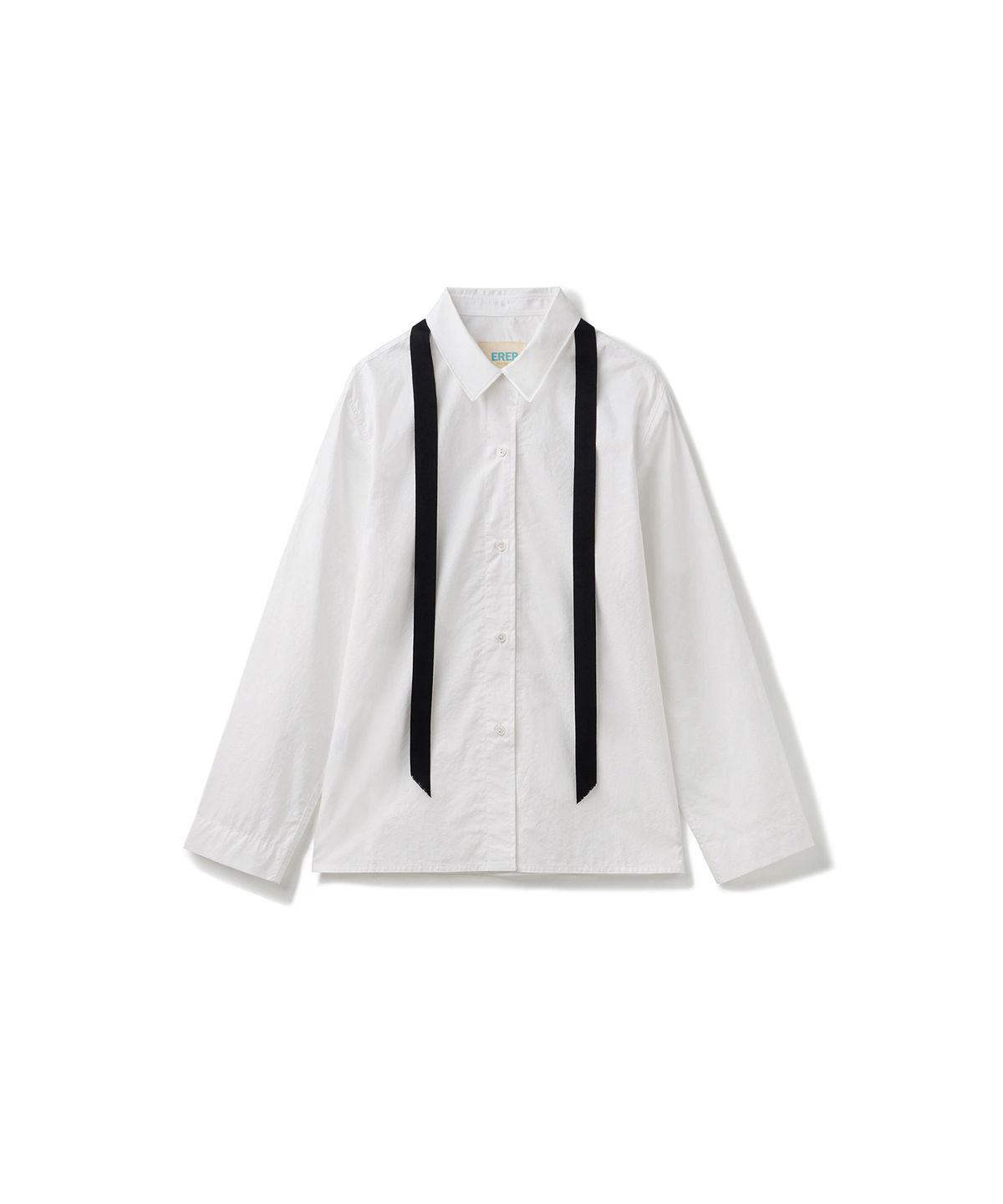 에르에르(ERER) Ribbon Detail Shirt White