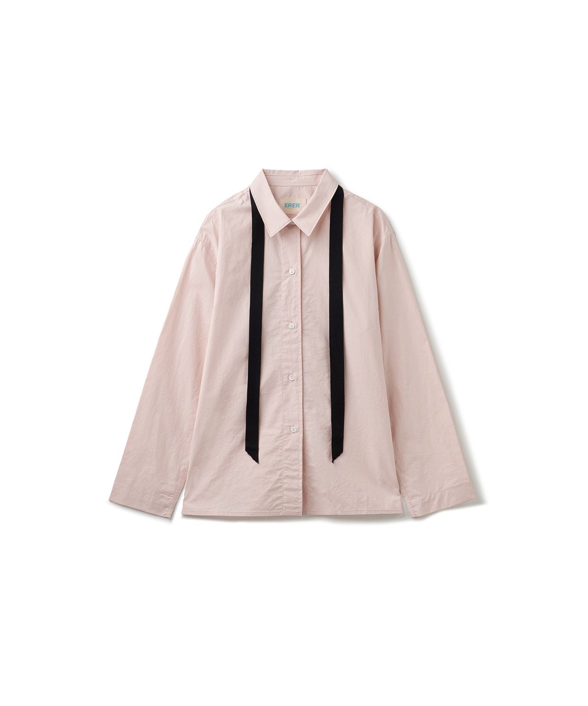 에르에르(ERER) Ribbon Detail Shirt Pink
