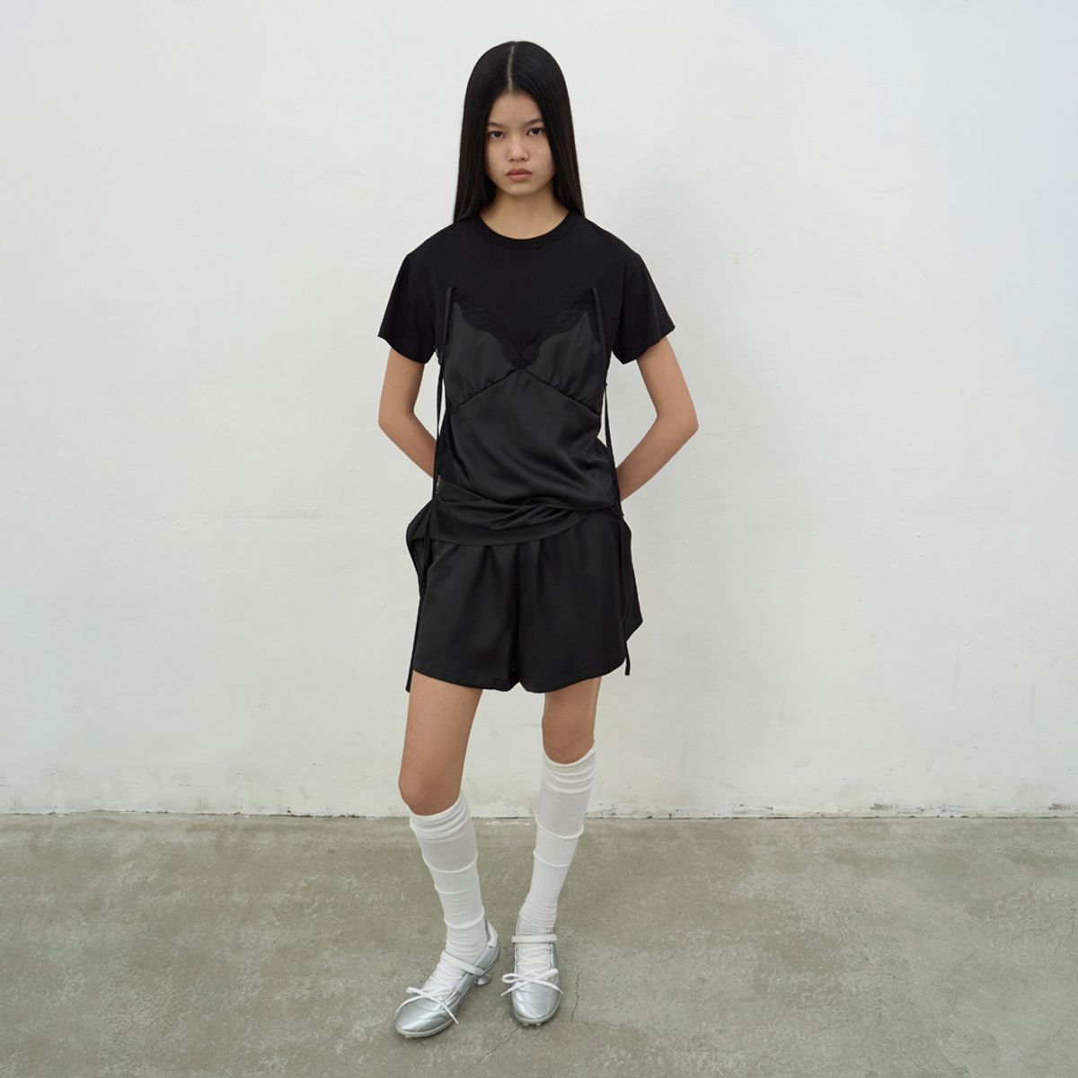 엘씨디씨티엠(LCDC™) SATIN SLEEP SHORTS (BLACK)