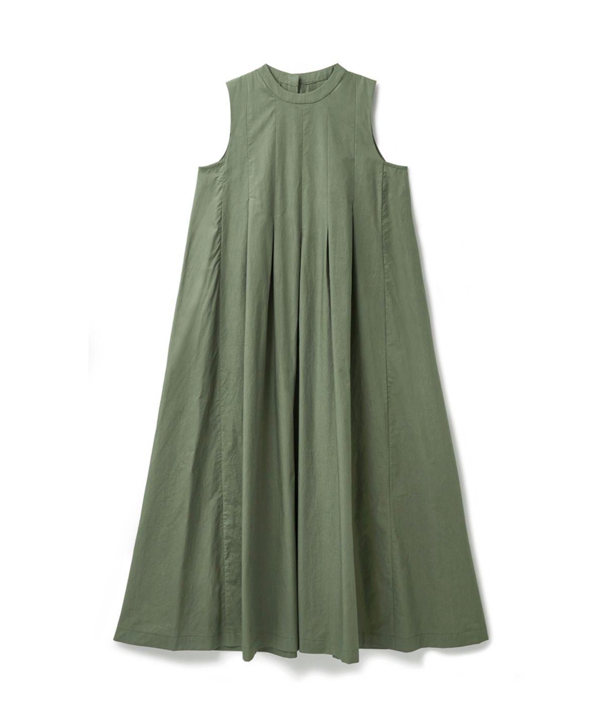 에르에르(ERER) Pleated Detail Dress Khaki