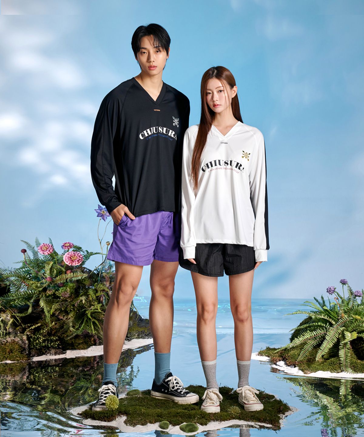 벤디스(VENDIS) 하이드 스포티 브이넥 래쉬가드