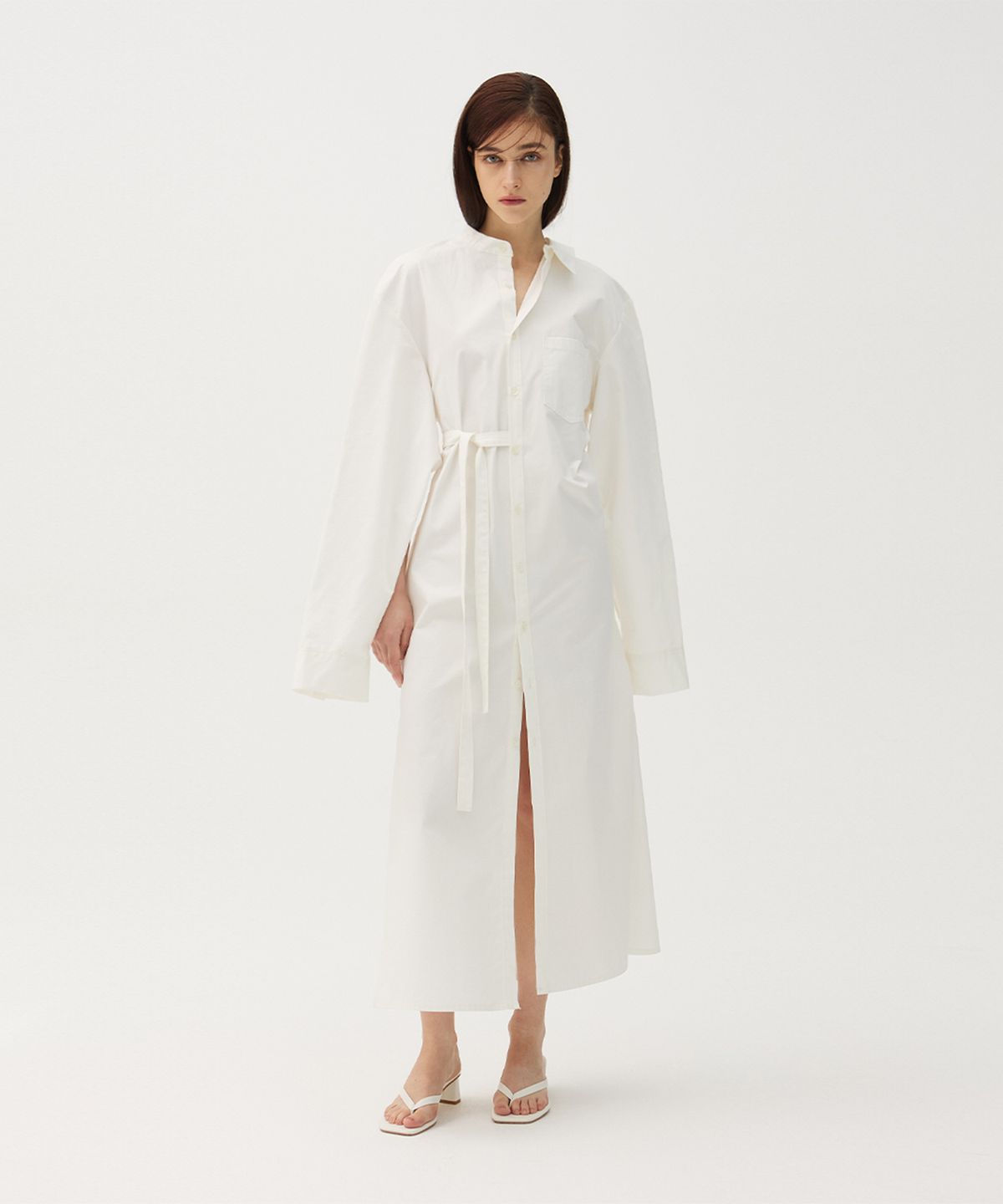 므아므(MMAM) Origami slit long shirt