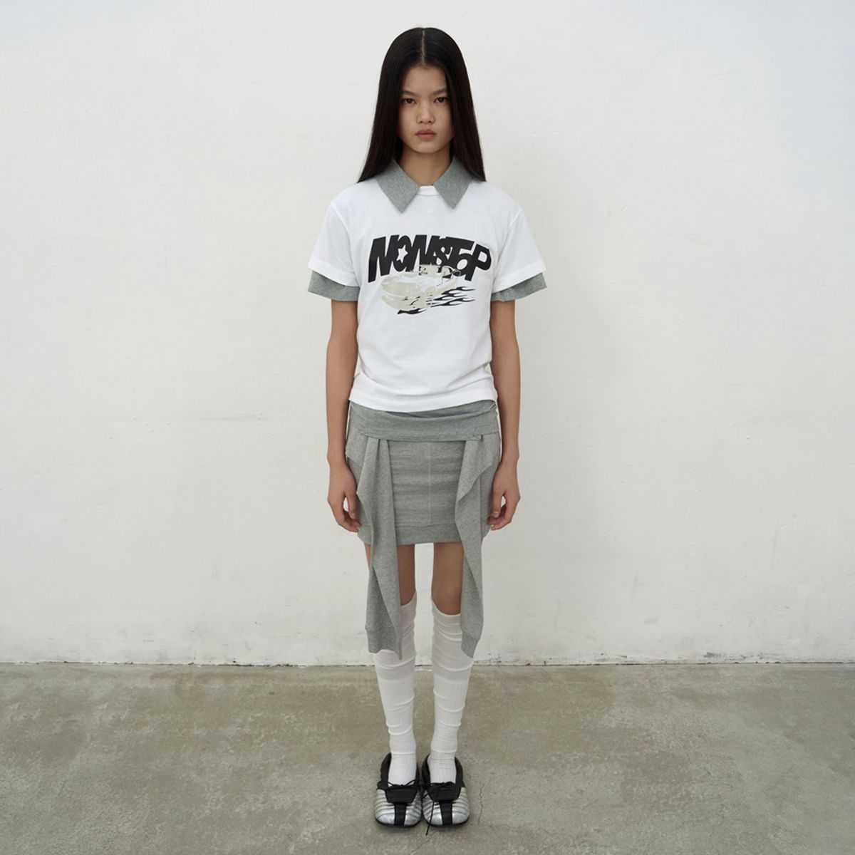 엘씨디씨티엠(LCDC™) NONSTOP PRINT T-SHIRTS (WHITE)