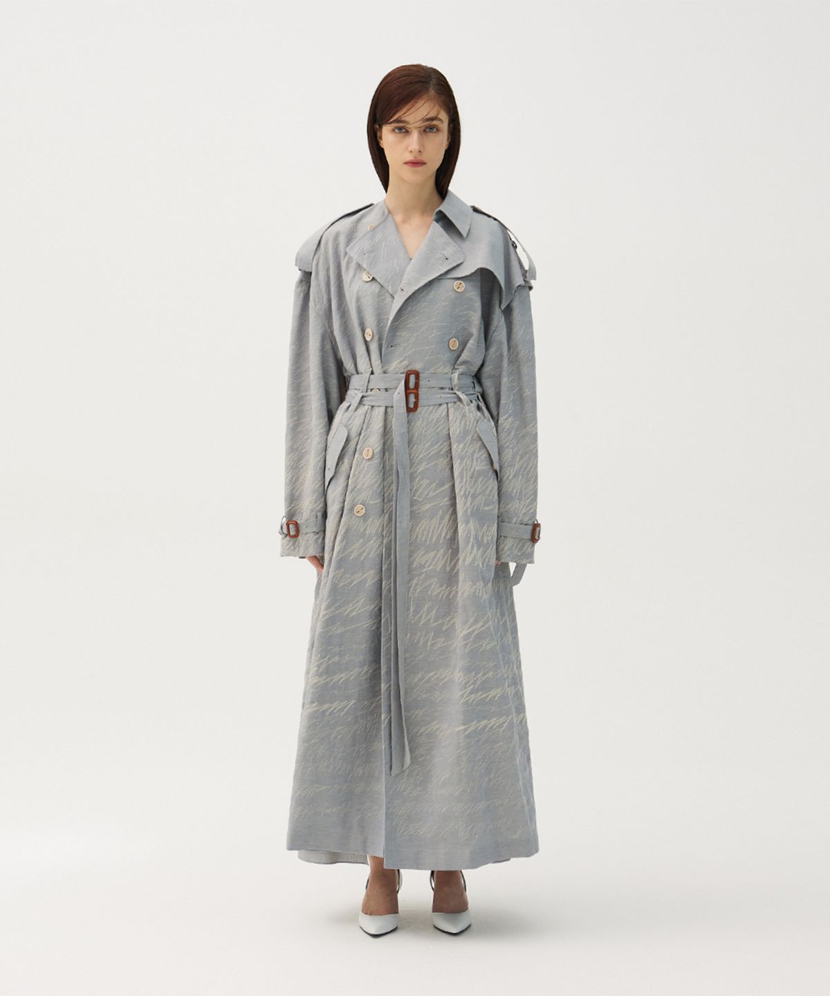 므아므(MMAM) Denim stitch trench coat