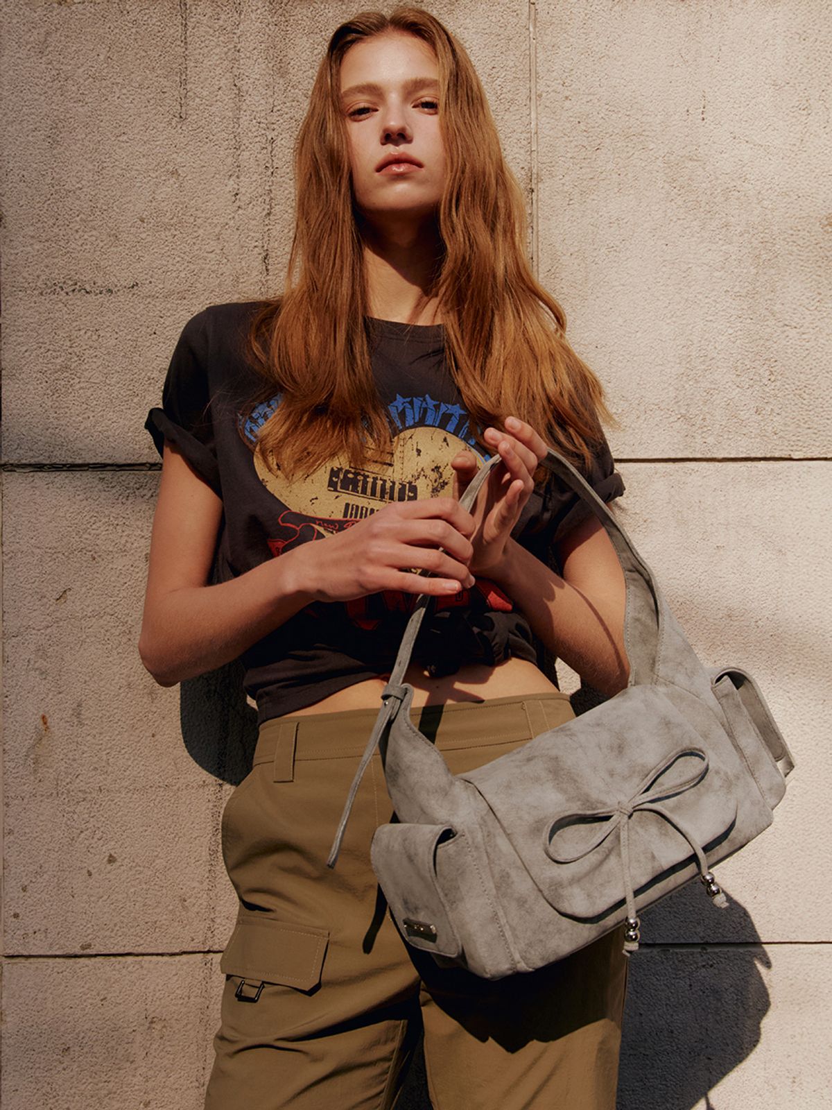 레이브(RAIVE) Cheryl Shoulder in Stone Grey UB5SB085-8X