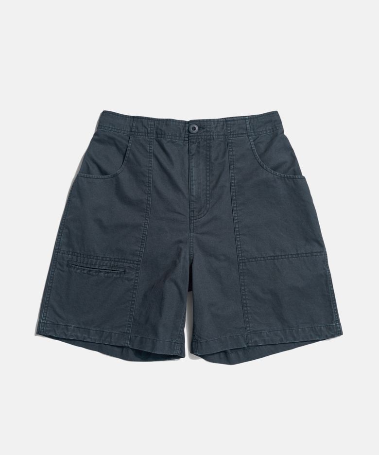 Washed Cotton Surf Shorts Navy