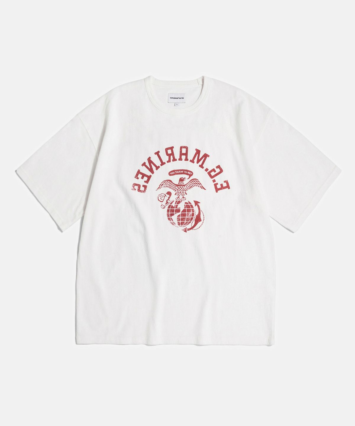 에스피오나지(ESPIONAGE) Travis Marines Heavyweight Tee Off White