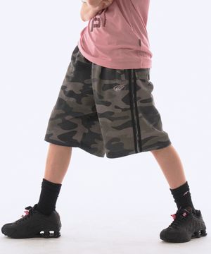 워싱 카모 버뮤다 쇼츠 그린