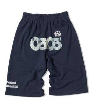 제로쓰리 프린팅 스웨트 쇼츠 네이비