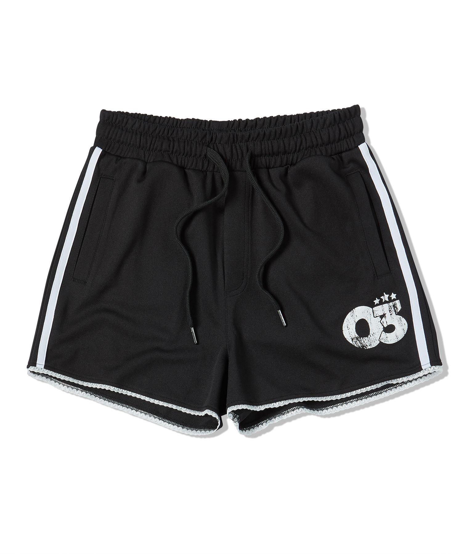 MUSINSA | TRAVEL Zero Three Jersey Lace Shorts Black