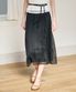 레이시 레이어드 롱 스커트 [BLACK]