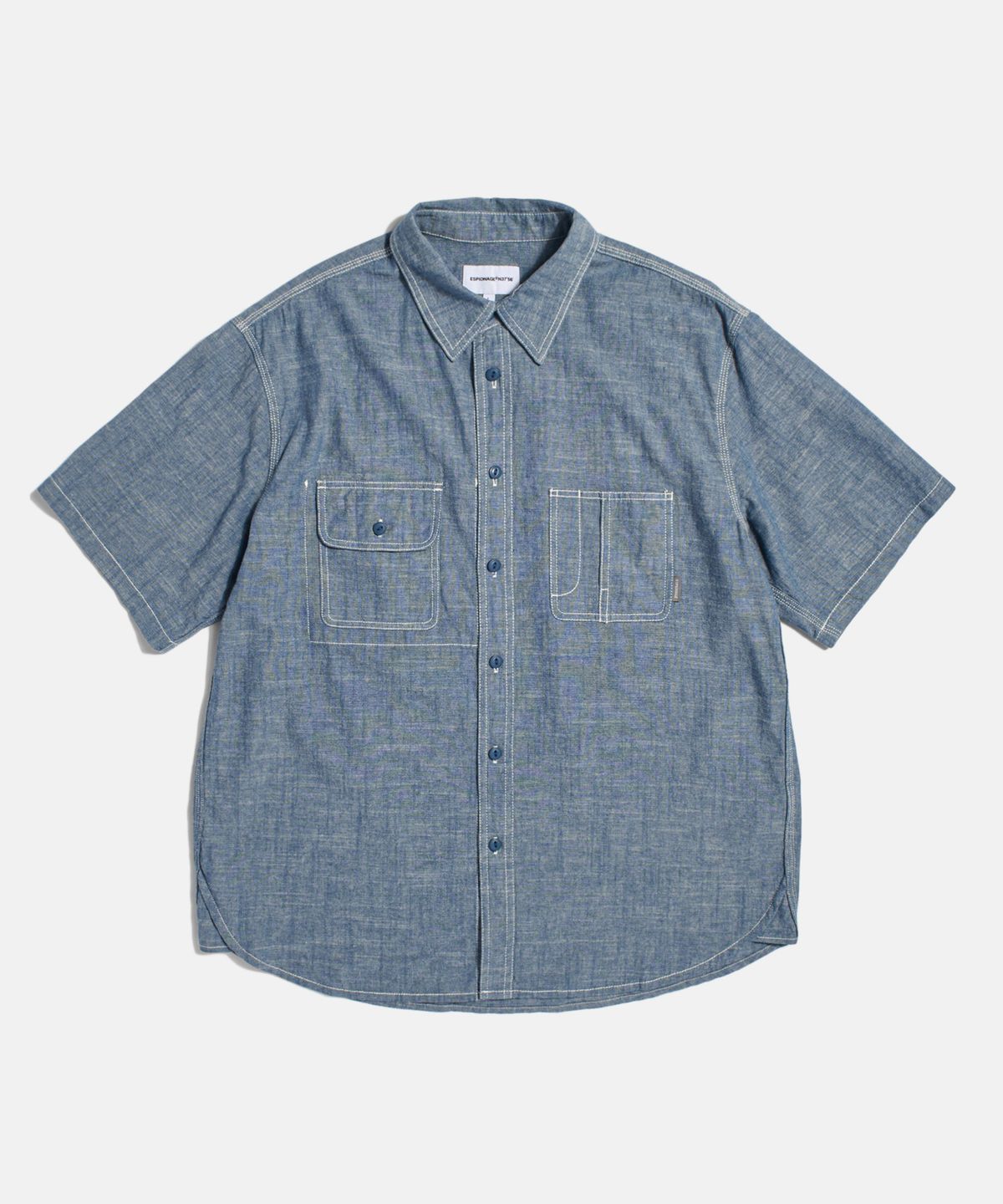 에스피오나지(ESPIONAGE) Chambray S/S Railroad Shirt Indigo