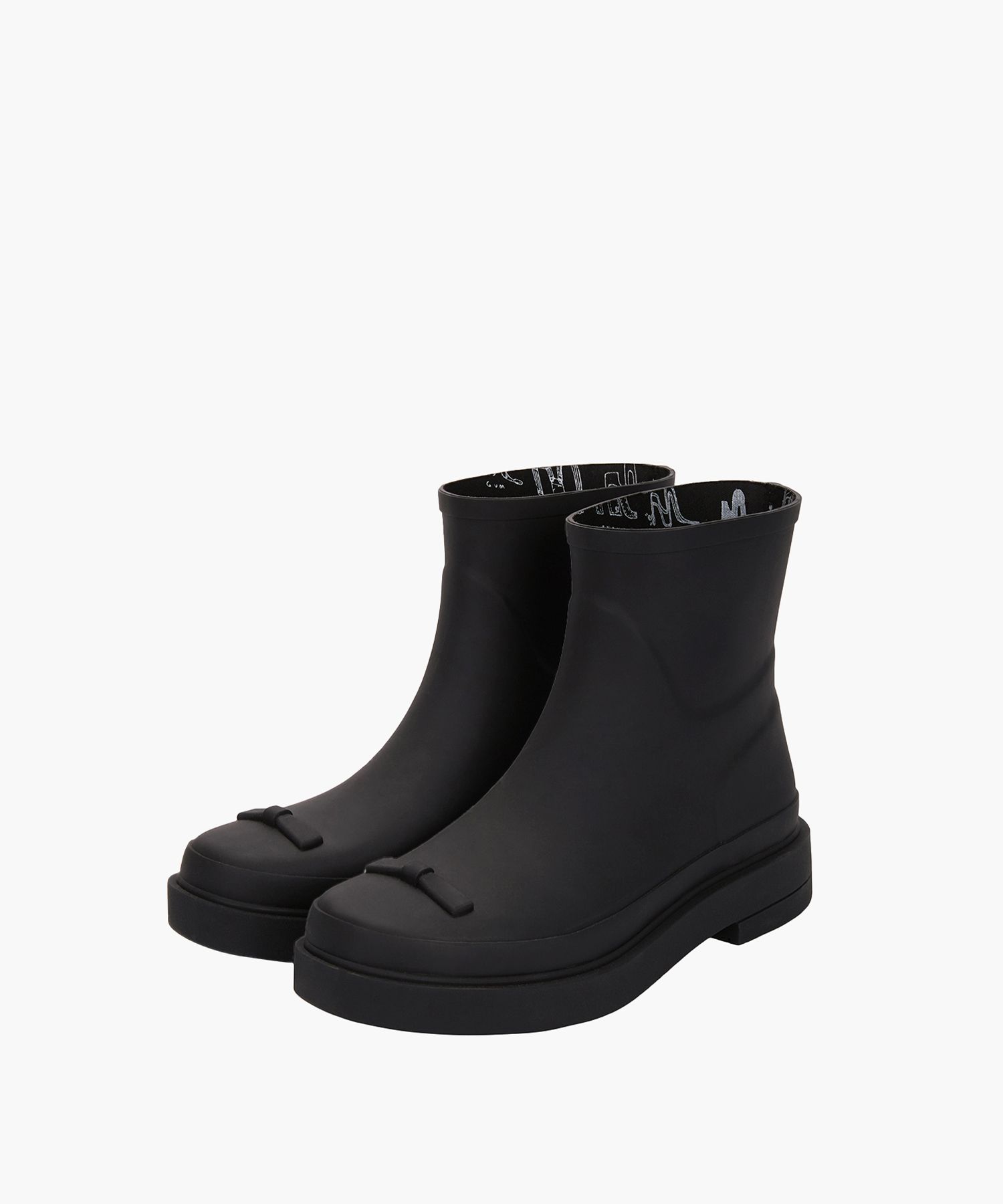 [Margesherwood] / ☆ RIBBON RUBBER BOOTS SHORT / black MUSINSA公式 | MARGESHERWOOD RIBBON RUBBER BOOTS SHORT_black