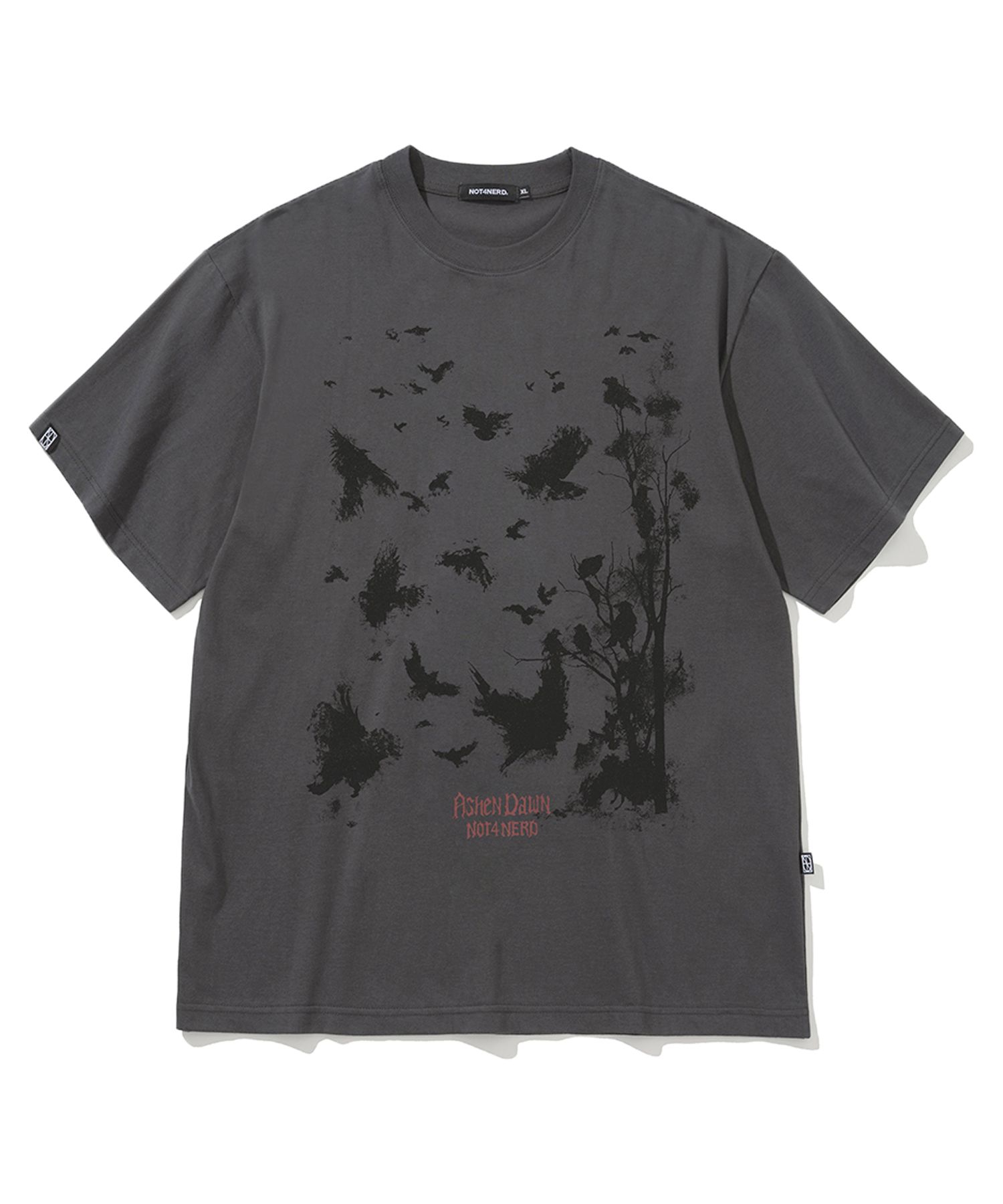 [NOT4NERD] Flock Of Crows T-Shirts /追跡付 MUSINSA | NOT4NERD Flock Of Crows T-Shirts - Charcoal