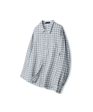 시어서커 포그 체크 셔츠 [BLUE]