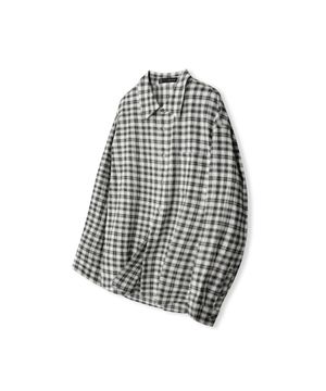 시어서커 포그 체크 셔츠 [BLACK]