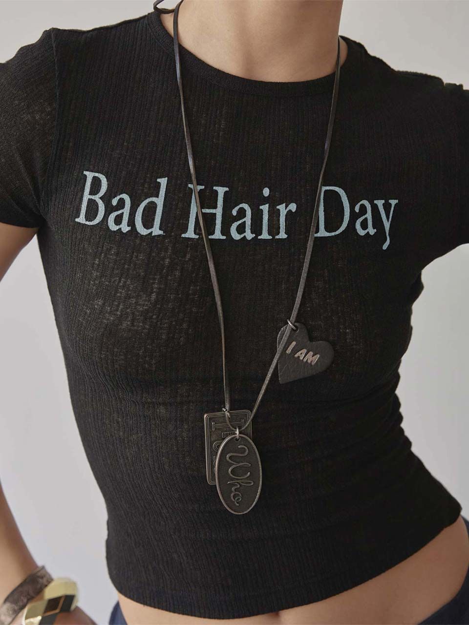 Tシャツ・カットソー [SCULPTOR] Bad Hair Day Tee Black SC25S267BK MUSINSA | SCULPTOR Bad Hair Day Tee Black