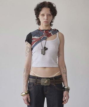 The Day Dreamers Cami Top White Melange