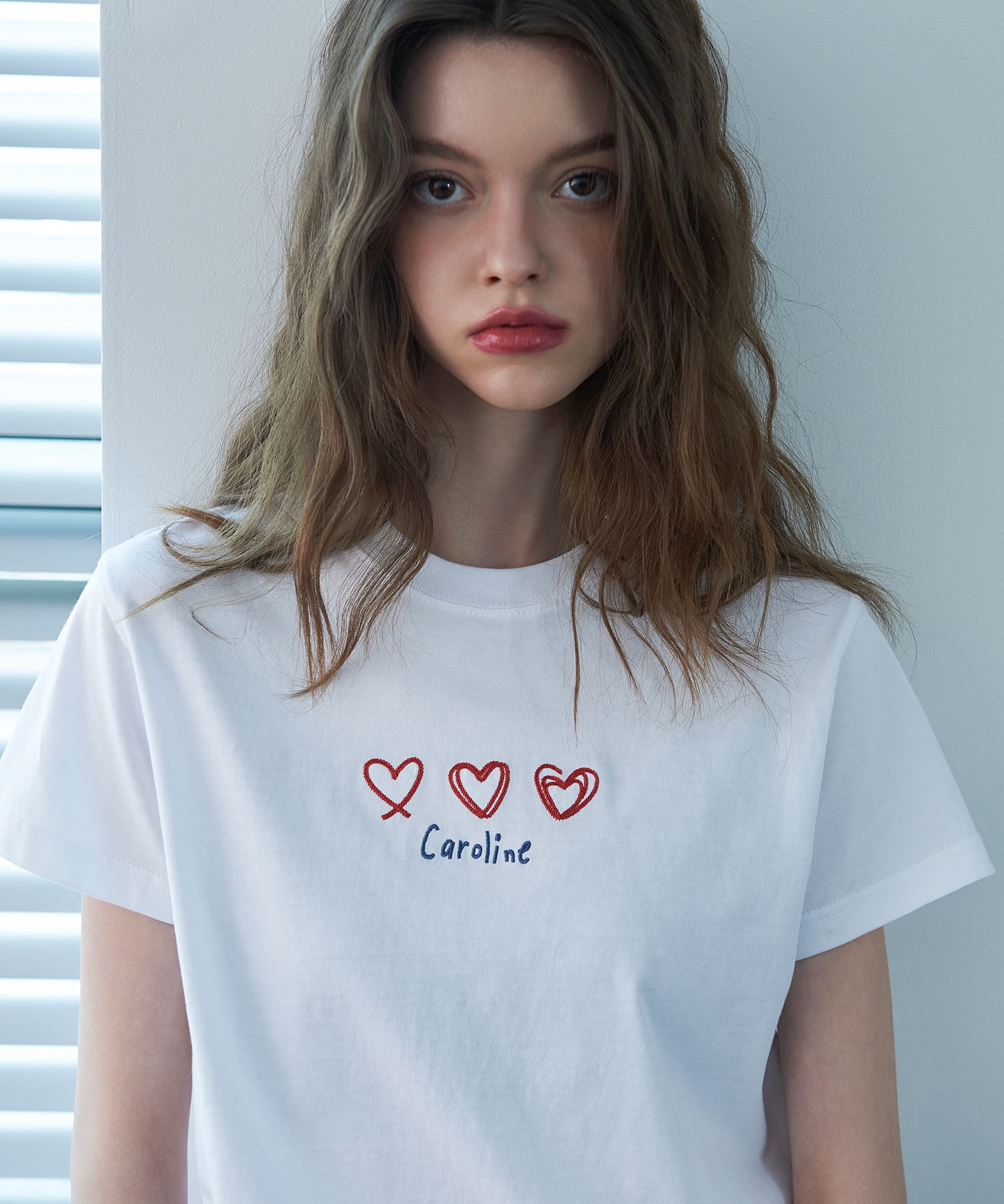 [CPGN STUDIO]★25SS★CAROLINE CHAIN EMBROIDERED CROP S/S TEE CPGN] 25SS Caroline Chain Embroidered Crop T-Shirt (2 Color
