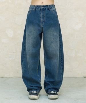 아크 커브드 데님 팬츠 [미드나잇 블루]