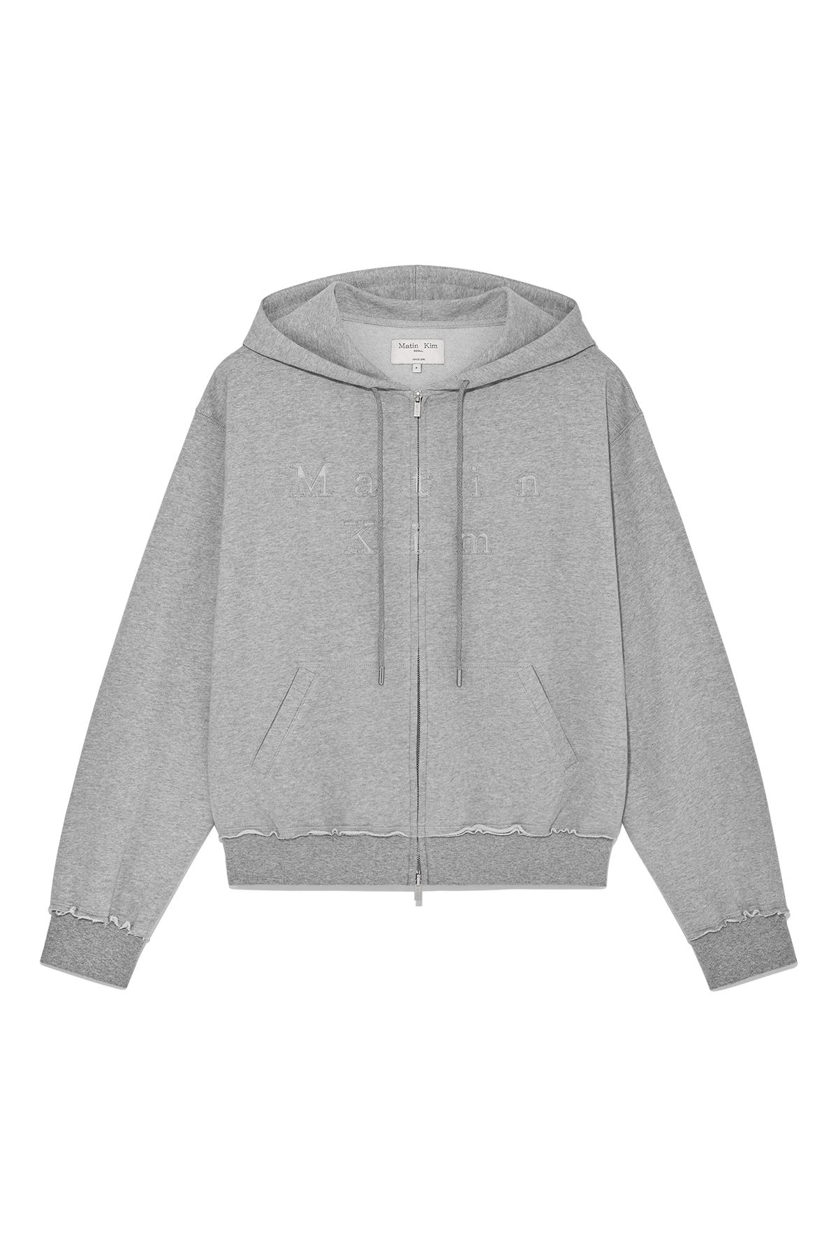 MUSINSA | MATIN KIM [追加20％OFF] APPLIQUE CUTTED LOGO HOODY